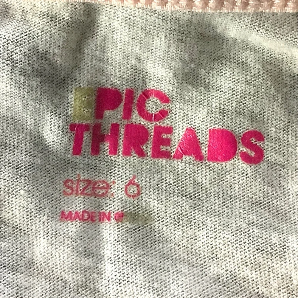 Epic Threads Girls Camo T-Shirt Tie Front‎ Pocket Tee Size 6 Green Crew Neck